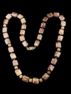 Cultured Bronze Coin Pearl 14k Bead Necklace